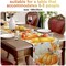 Pumpkin Table Runner 13x72 Inch – Orange Pumpkin, Flowers & Leaves, Autumn Thanksgiving Harvest Table Decor for Kitchen, Dining, Holiday & Party (Pumpkin)